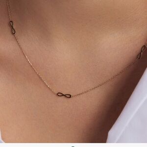European 14 karat real gold Infiniti necklace